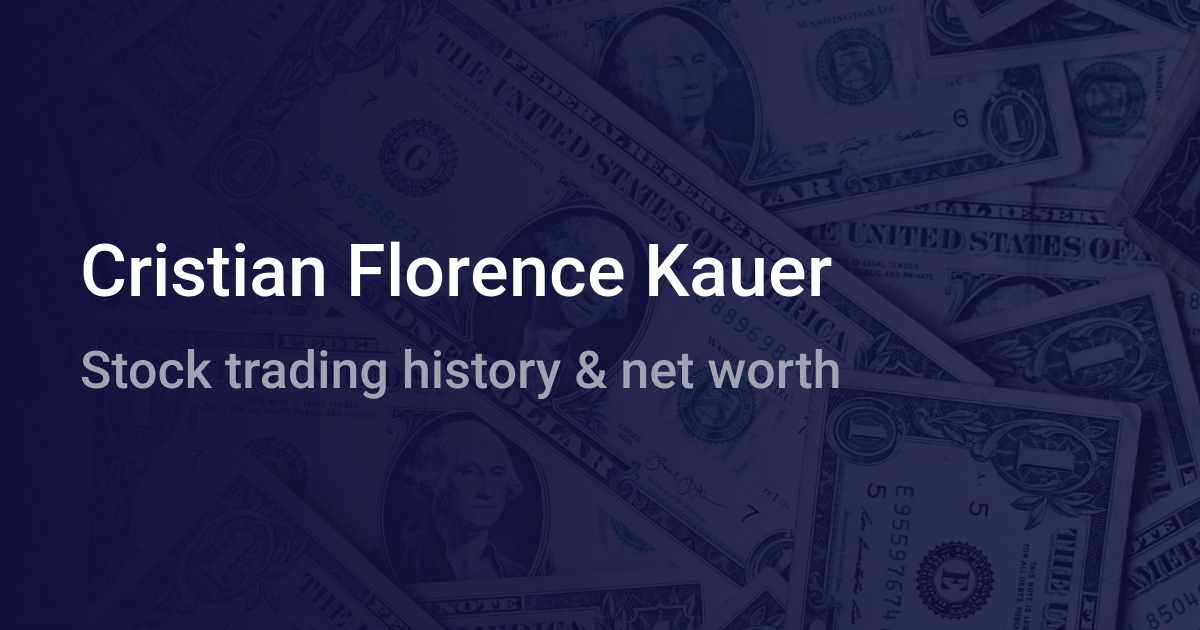 Cristian Florence Kauer Net Worth (2023) | wallmine IN