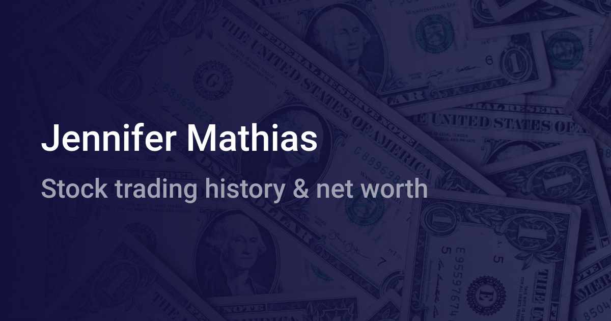 Jennifer Mathias Net Worth (2021) | wallmine IN