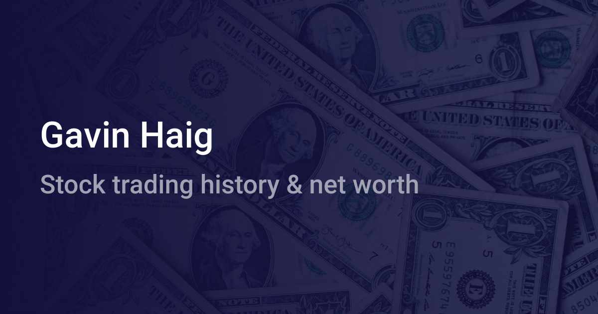 Gavin Haig Net Worth (2023) | wallmine GB