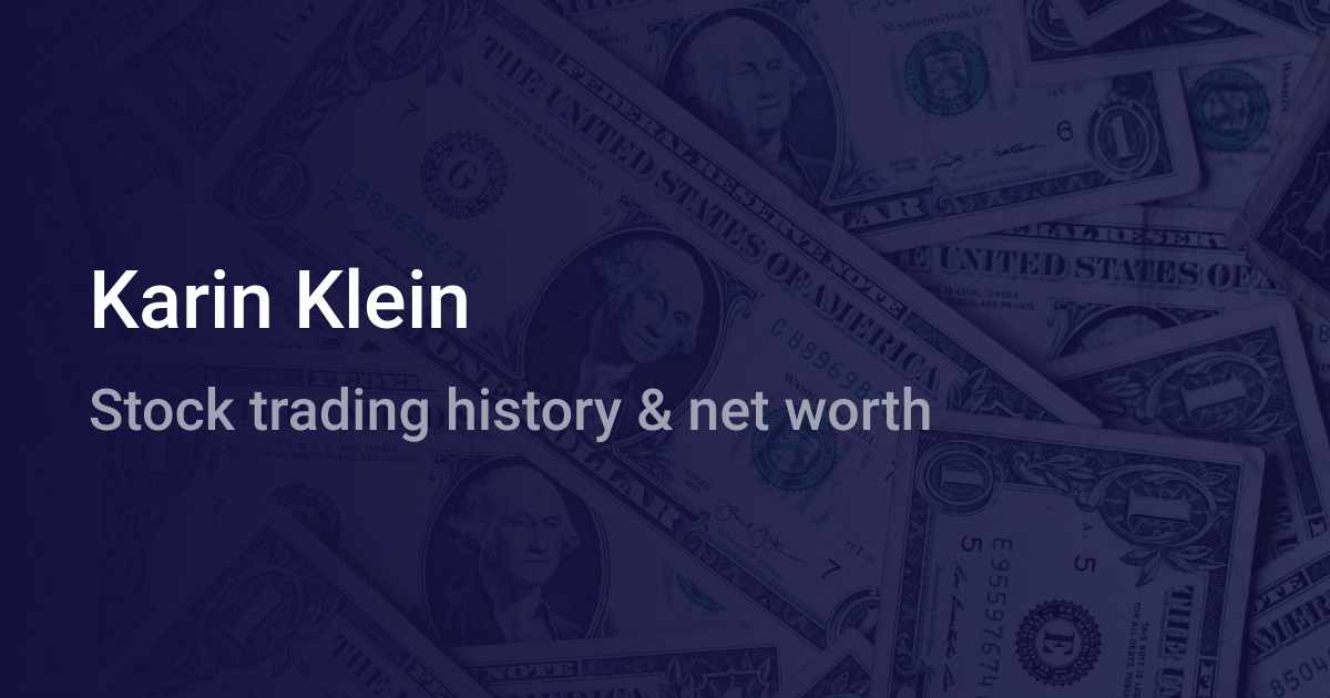 Karin Klein Net Worth (2024) - Wallmine