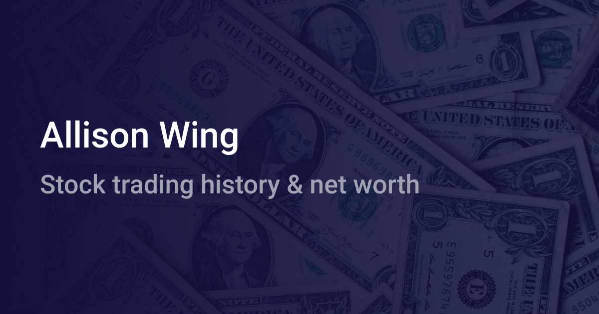 Allison Wing Net Worth 2024 wallmine