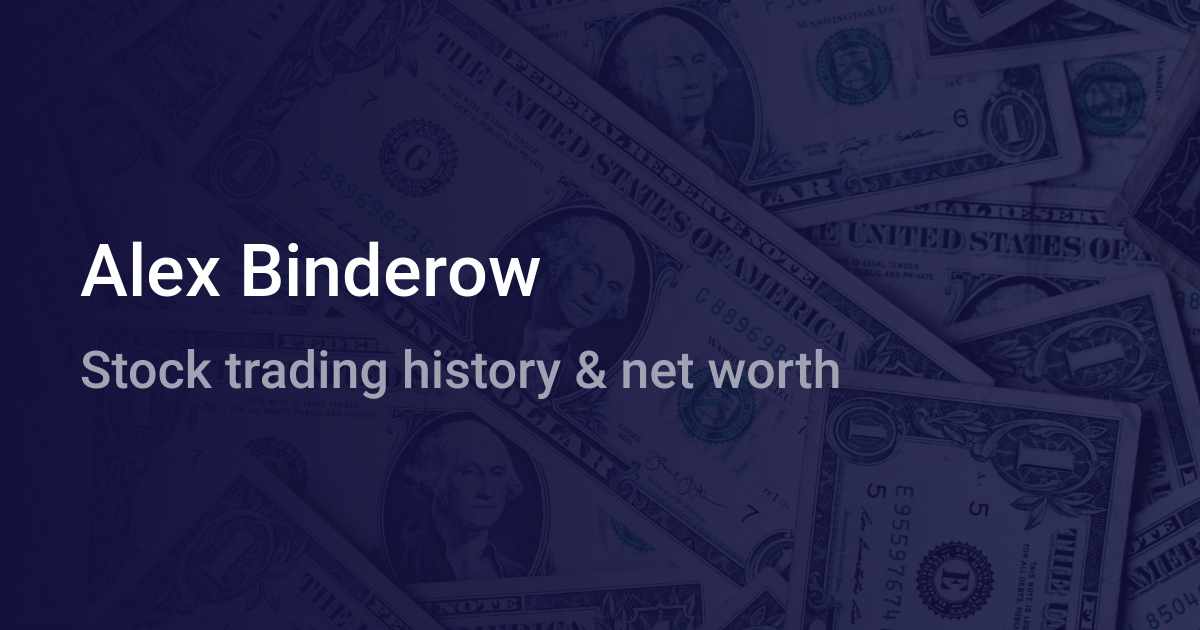 Alex Binderow Net Worth (2024) - Wallmine