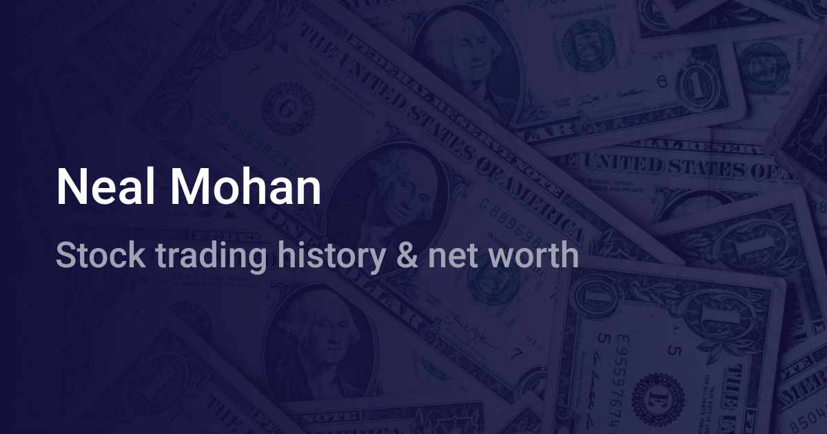 Neal Mohan Net Worth (2024) wallmine