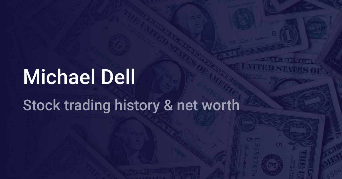 Michael Dell Net Worth (2024) wallmine