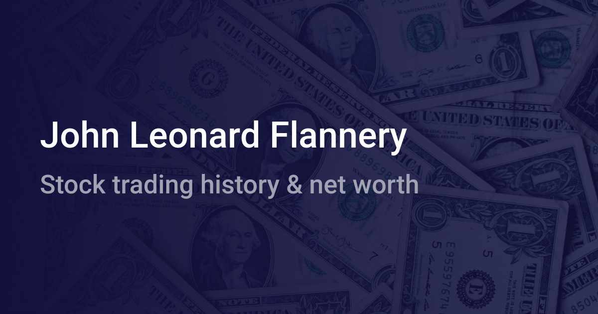 John Leonard Flannery Net Worth (2023) wallmine