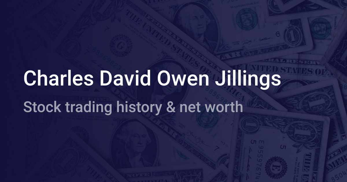 Charles David Owen Jillings Net Worth 2024 wallmine