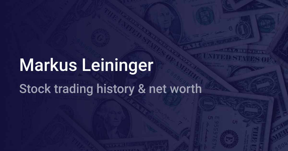 Markus Leininger Net Worth 21 Wallmine